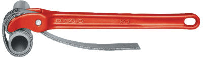 Strap Pipe Wrench, 3 1/2 in OD, 17 in Strap, For Plastic Pipe
