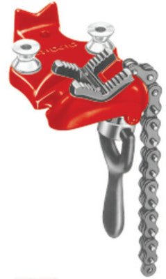 Bottom Screw Bench Chain Vises, 1/8 in - 2 in Pipe Cap