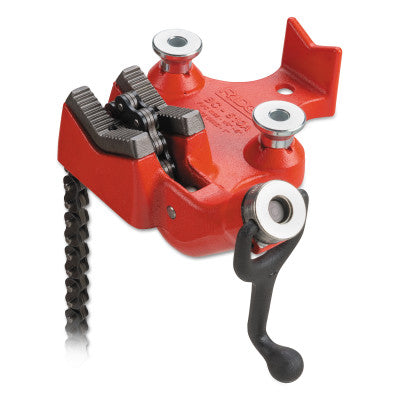 Top Screw Bench Chain Vises, 1/8 in - 5 in Pipe Cap