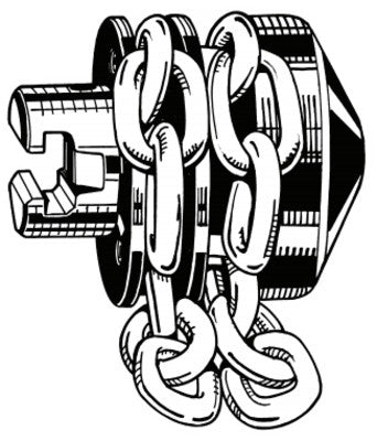 Drain Cleaner Tools, Chain Knocker, 3 to 4 in, for 1/2 in Cable, T-114