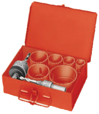 Electrician Bi-Metal Hole Saw Kits, HSS, 7/8 in - 2 1/2 in Cut Diam.