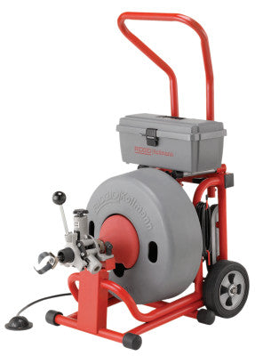 Model K-6200 Drain Cleaners, 285 rpm, 3"-6" Pipe, 29 1/2" L, w/Solid Core Cable