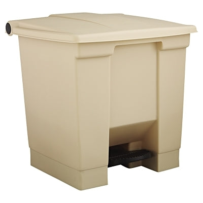 8 GAL. STEP-ON CONTAINERBEIGE 16-1/4"LX15