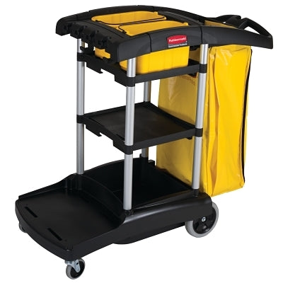 BLACK HIGH CAPACITY CLEANING CART