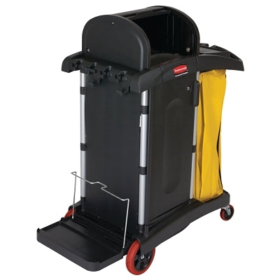BLACK HIGH SECURITY JANITOR CART