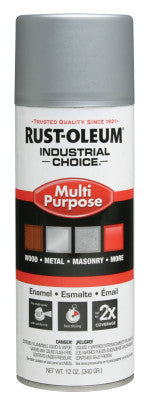 Industrial Choice 1600 System Enamel Aerosols, 12 oz, Dull Aluminum, High-Gloss