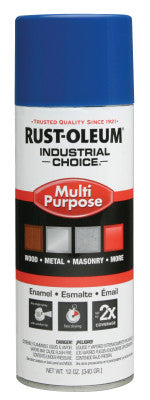 Industrial Choice 1600 System Enamel Aerosols, 12 oz, Safety Blue, High-Gloss
