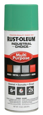 Industrial Choice 1600 System Enamel Aerosols, 12oz, OSHA Safety Green, Hi-Gloss