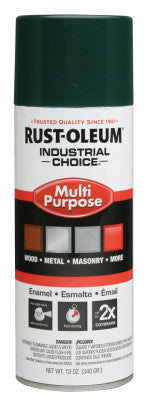 Industrial Choice 1600 System Enamel Aerosols, 12 oz, Hunter Green, High-Gloss