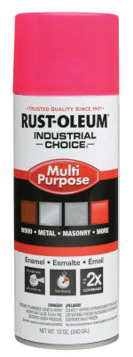 Industrial Choice 1600 System Enamel Aerosols, 12 oz, Fluorescent Pink, Hi-Gloss