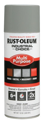 Industrial Choice 1600 System Enamel Aerosols, 12 oz, Dove Gray, High-Gloss