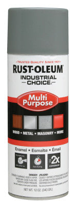 Industrial Choice 1600 System Enamel Aerosols, 12 oz, Smoke Gray, High-Gloss