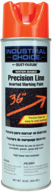 M1600/M1800 Precision-Line Inverted Marking Paint,17oz, Fluorescent Red, W/B