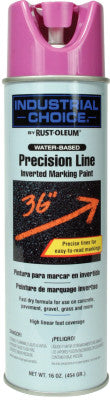 M1600/M1800 Precision-Line Inverted Marking Paint,17oz, Safety Purple, WaterBase