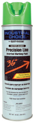 M1600/M1800 Precision-Line Inverted Marking Paint,17oz,Fluorescent Green,W/B