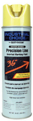 M1600/M1800 Precision-Line Inverted Marking Paint,17oz, Hi Visibility Yellow,W/B
