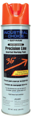 M1600/M1800 Precision-Line Inverted Marking Paint,17oz,Fluorescent RedOrange,W/B
