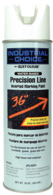 M1600/M1800 Precision-Line Inverted Marking Paint,17oz, White, Water-Based