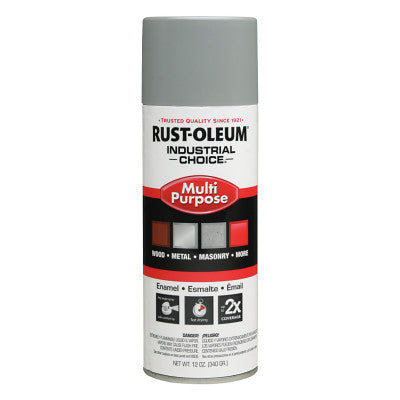 Industrial Choice 1600 System Enamel Aerosols, 12oz, ANSI 61 Lt Gray, High-Gloss