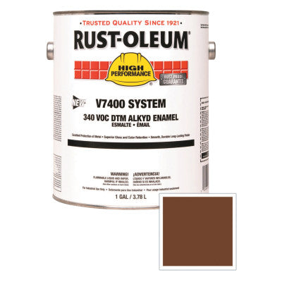 High Performance V7400 System DTM Alkyd Enamel, 1 Gal, Chestnut Brwn, High-Gloss
