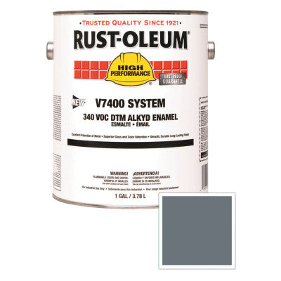 High Performance V7400 System DTM Alkyd Enamel, 1 Gal, Navy Gray, High-Gloss