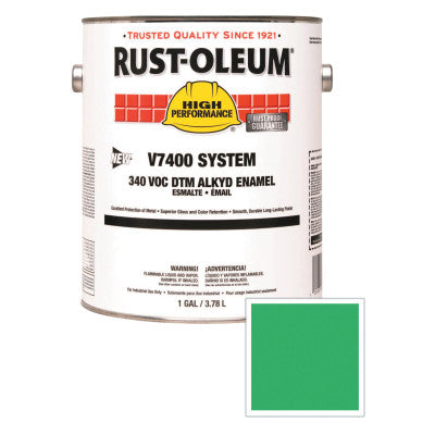 High Performance V7400 System DTM Alkyd Enamel, 1 Gal, Safety Green, High-Gloss