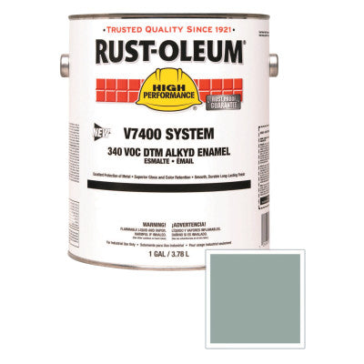 High Performance V7400 System DTM Alkyd Enamel, 1 Gal, Silver Gray, High-Gloss