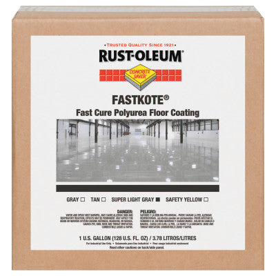 FastKote Polyurea Floor Coatings, Super Light Gray, 1 gal, Solvent