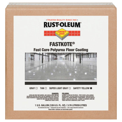 FastKote Fast Dry Polyurea Floor Coatings, Safety Yellow, 1 Gal, Solvent