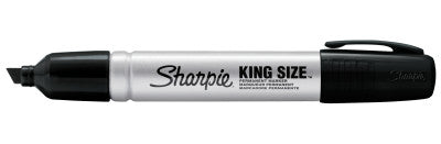 King Size Permanent Marker, Chisel Tip, Red, Dozen