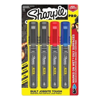 SHARPIE PRO FINE POINT ASST 2 BLACK 1 RED 1 BLUE