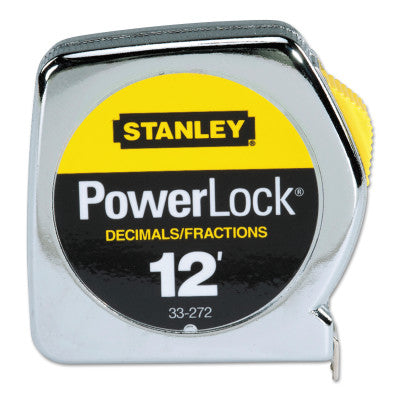 Powerlock Tape Rules 1/2" Wide Blade, 1/2 in x 12 ft, Inch/Decimal