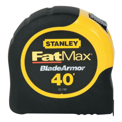 FatMax Reinforced w/Blade Armor Tape Rules, 1 1/4 in x 40 ft, Belt Clip