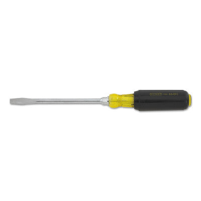 Vinyl Grip Standard Tip Screwdrivers, 5/16 in, 10 5/16 in Long, Rounded Blade