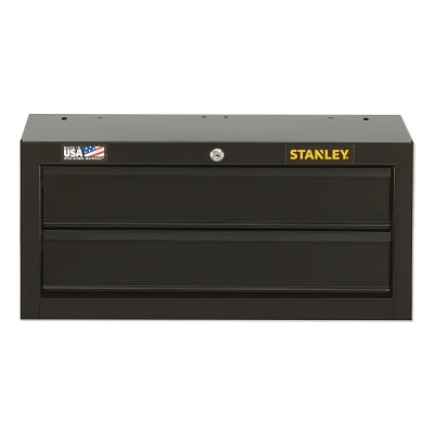 26" 2-DRAWER MIDDLE CHEST - BLACK