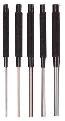 Extra-Long Drive Pin Punches, 8 in, 1/8 in tip, Steel