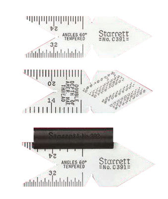 Center Gauges, Inch, Spring Steel