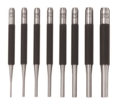 Drive Pin Punches, 4 in, 1/16 in tip, Steel