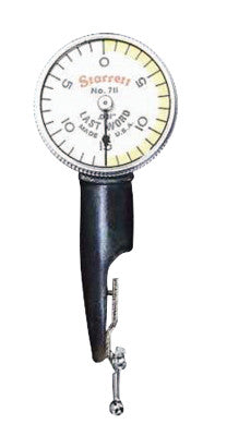 711 Series Last Word Dial Test Indicators, 0-15-0, w/Shank & Body Clamp