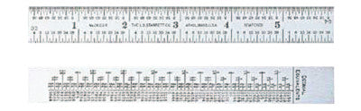 Steel Rule With Decimal Equivalents, 6 in, Steel