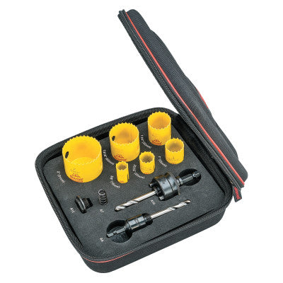 Fast Cut Electricians Holesaw Kits, 5/8 in - 2 in Cut Diam