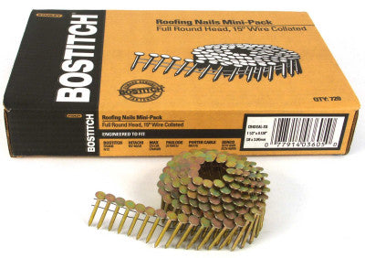 NAIL COIL 120 ROOF 1-1/2" GALV. 7200 PER BOX
