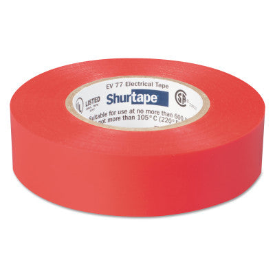 EV 77 Professional Grade Electrical Tapes, 66 ft x 3/4 in, Red, 100/case