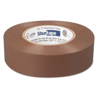 EV 77 Professional Grade Electrical Tapes, 66 ft x 3/4 in, Brown, 100/case