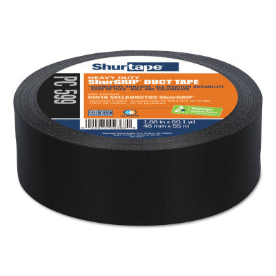 ShurGRIP Heavy-Duty Co-Extruded Duct Tapes PC 599, 48mm x 55m x 9mil, Black