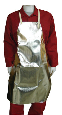 Aluminized Fabric Aprons, 24 in X 42 in, Aluminized Rayon