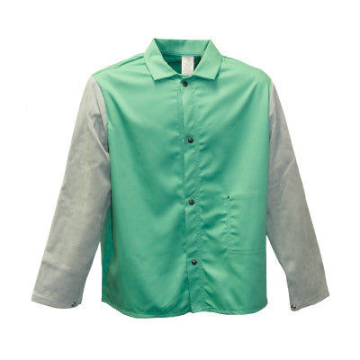 Flame Resistant Jackets, Medium, Cotton Blend, Green