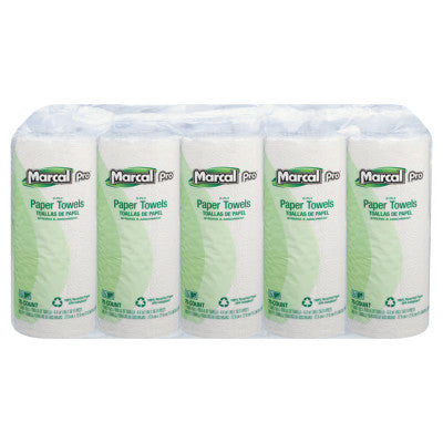 100% Premium Recycled Perforated Towels, 11 x 9, White, 70/Roll