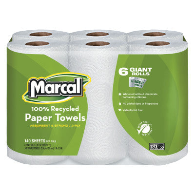 100% Recycled Roll Towels, 5 1/2 x 11, 140/Roll