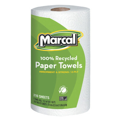 100% Recycled Roll Towels, 8 3/4 x 11, 210 Sheets